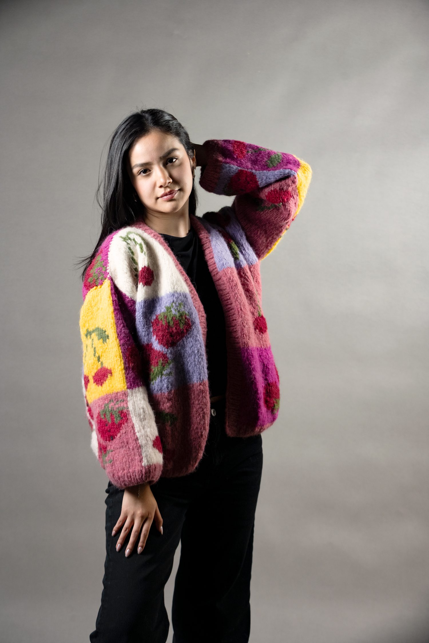 Berry Patch Cardi — Baby Alpaca Cardigans by Harrington Alpaca Studio